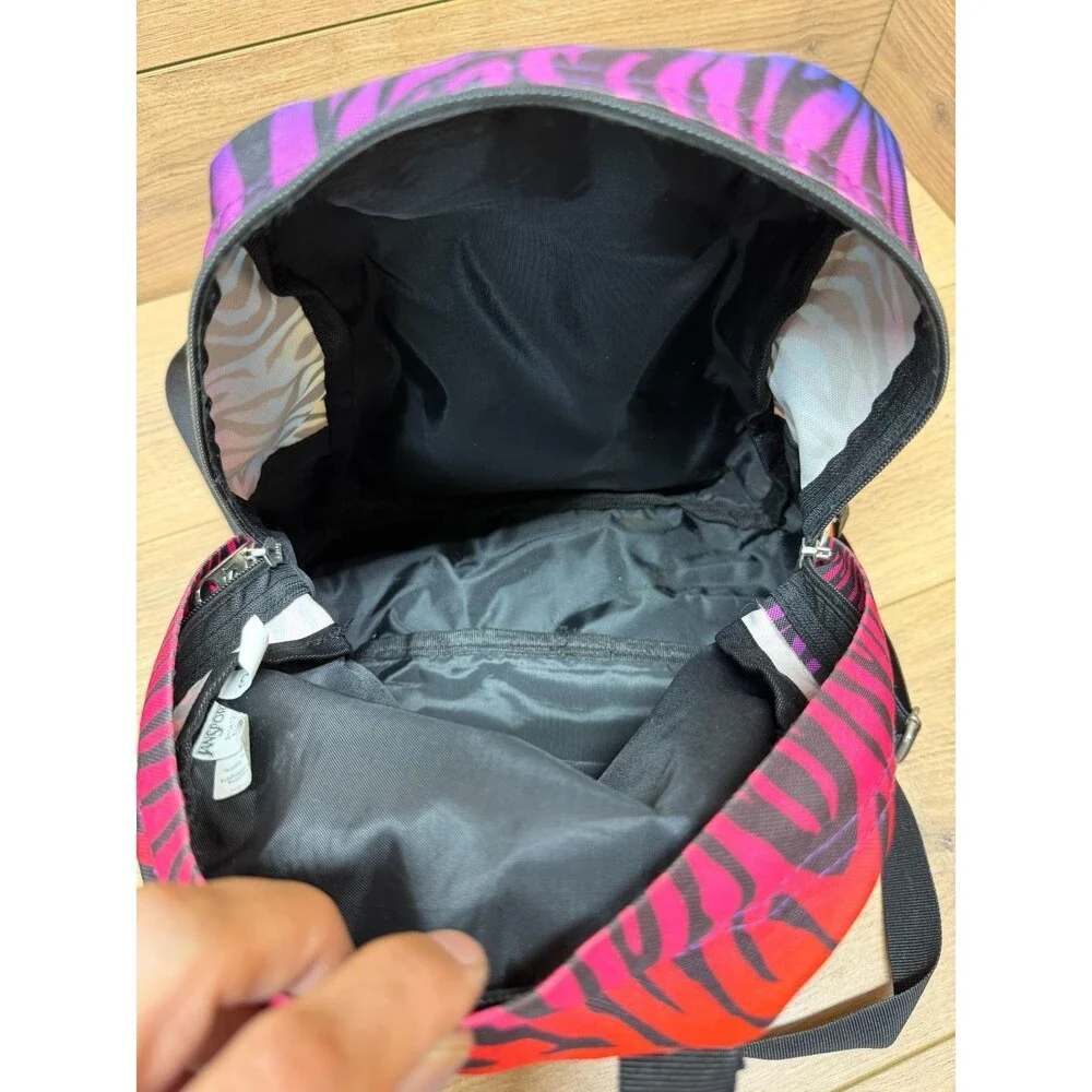 JanSport Rainbow Zebra Print Mini Backpack Made in USA - 90s Vintage